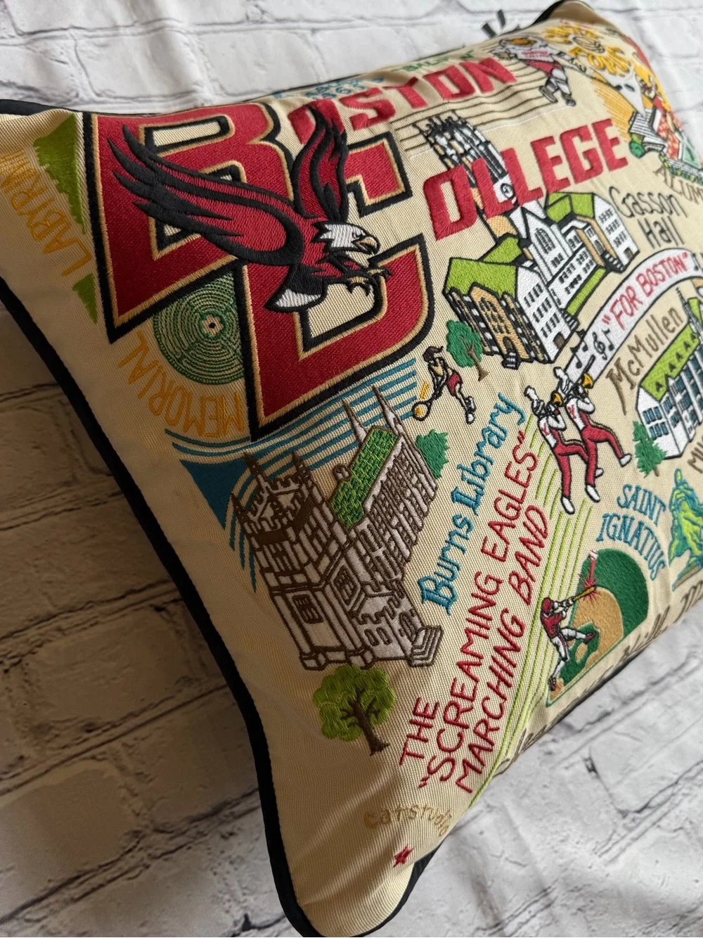 Boston College CatStudio Embroidered Pillow Decorative Throw Gift New Collegiate